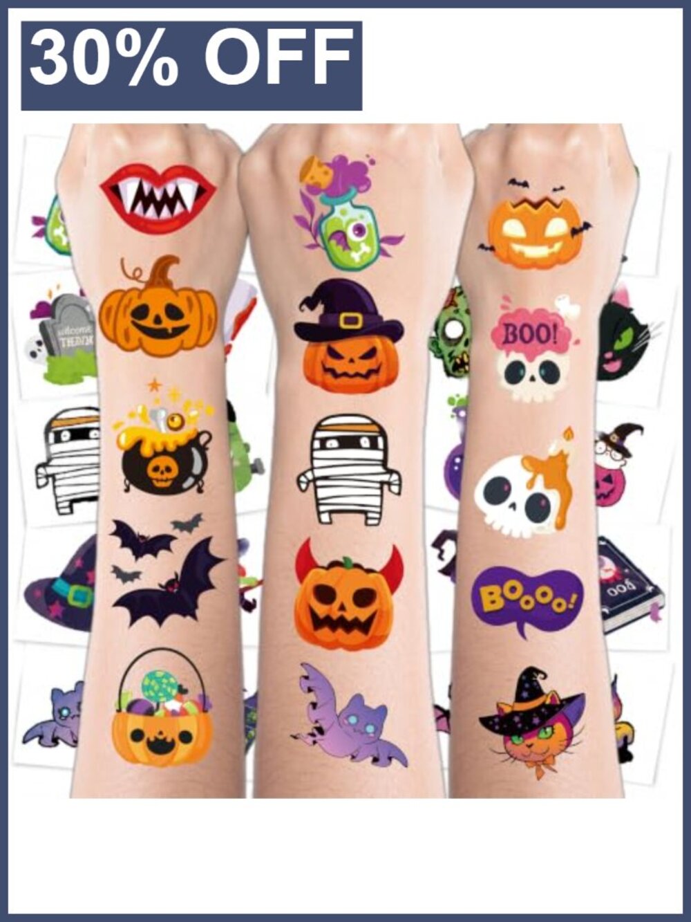 Halloween Tattoos 150 PCS Temporary Tattoo Stickers for Kids